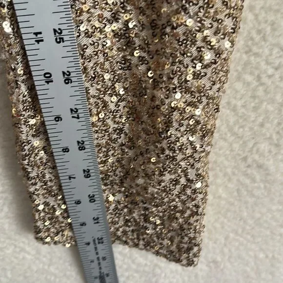 Raga Jumpsuit Womens XS Gold‎ Sequin Spaghetti Strap - Picture 10 of 14